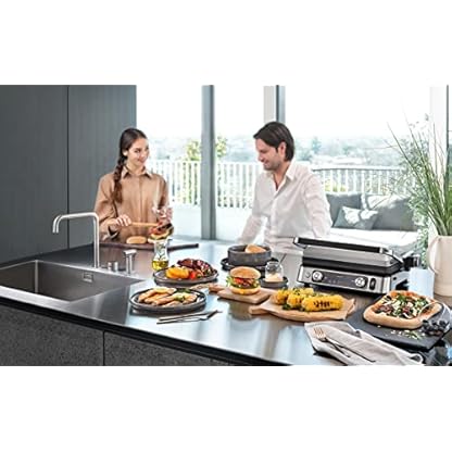 De'Longhi CGH1112DP MultiGrill 1100, Elektrogrill mit spezieller App, elektronische Steuerung mit 2 unabhängigen… – Bild 7