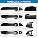 Door Handle Cover Trim Compatible With 10th Gen Honda Civic Sedan Hatchback Coupe Type R 2016 2017 2018 2019 2020 2021 Exterior Door Handles with smart Entry keyhole Matte Black Car Decoration