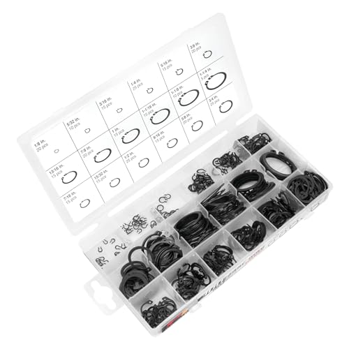 Performance Tool W5212 300pc External Snap Ring Assortment,Black