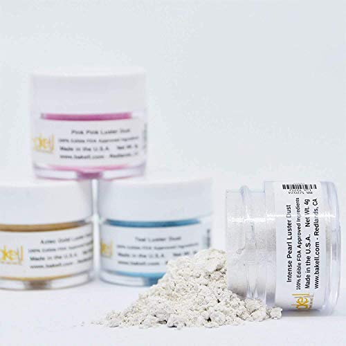 Bakell Intense Pearl White Edible Luster Dust | Luster Dust Edible Powder | Kosher & Halal Certified Paint, Powder & Dust | 100% Edible & Food Grade| Cakes, Vegan Paint & Dust (Intense Pearl White) #TOP5