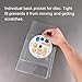 Keepfiling DVD Sleeves for DVD and Cover Page with Closing Flap. Hole-Punched for Mini Ring Binders, Acid Free, 20 per Pack