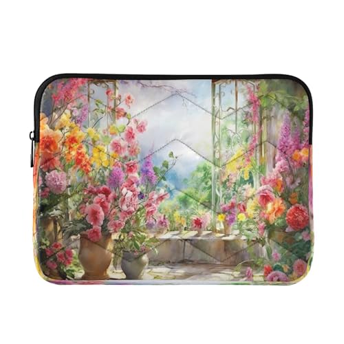 Funda para portátil 13-14 pulgadas con diseño floral acuarela