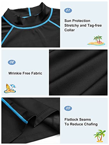 Rash Guard for Men, Men's Rash Guard Short Sleeve Swim Shirts UPF 50+ UV Sun Protection Quick Dry Rashguard for Water Sports4