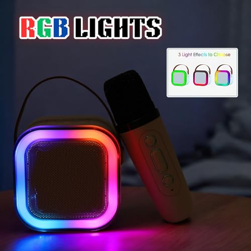 Image of CYNE Karaoke Mic with Speaker for Kids | Bluetooth Speaker with Mic | Wireless Party Speaker with Lights | Mini Sound System | Mic with Bluetooth Speaker for Singing & Fun | Portable Karaoke Set
