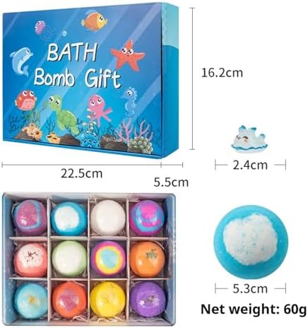 2026 New Natural Bath Bombs for Kids with Mega Bubbles & Surprise Inside, Natural Colorful Bubble Fizzies with Toys Inside, Easter Basket Stuffers Gift Set,Skin-Friendly Bathing Kit (Sea Animal 12pc) — view 6