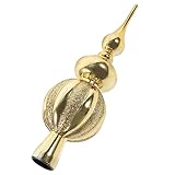 OHPHCALL Goldene Weihnachtsbaumspitze Aus Robustem Kunststoff Kugelförmiges Baumkronen-Ornament Für Festliche Weihnachtsdeko Installieren Passend Für Christbäume Und Partys