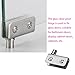 4 Pair Stainless Steel Glass Door Pivot Hinge, Silver Hinges for 5-8mm Thickness Glass Door Cabinet Doors Bathroom Doors (40x10x20mm)