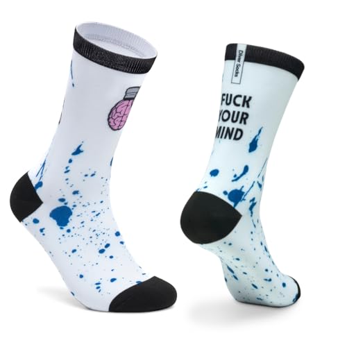 DIVER SOCKS - DIVER chaussette de sport pour homme : chaussettes amusantes pour course, cyclisme, crosstraining, padel et gym - Taille unique 40-46