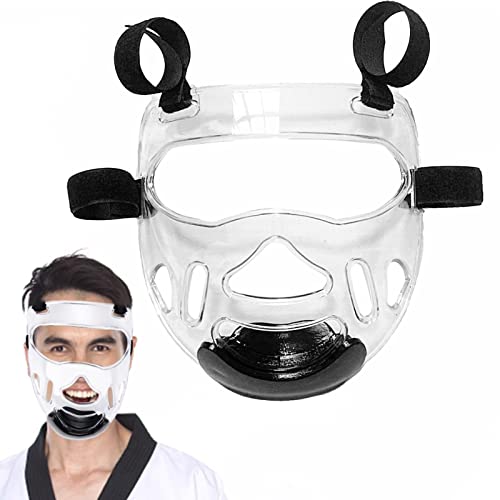 Karate Face Cover, Face Cover Clear Taekwondo Mask With Adjustable Strap, Protective Detachable Thickening Face Shield, Boxing Headgear Taekwondo Sports Shield Taekwondo Protection For Sports Karate #TOP17