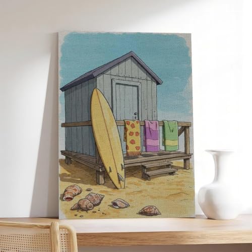 Toile cabane de plage pour raviver un mur de salon vide