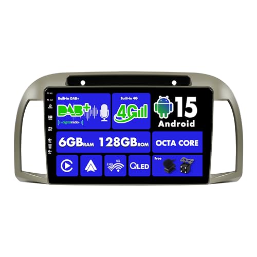 Autoradio para Nissan March Micra K12 con Android 15, pantalla QLED de 9" y 128G SXAUTO.