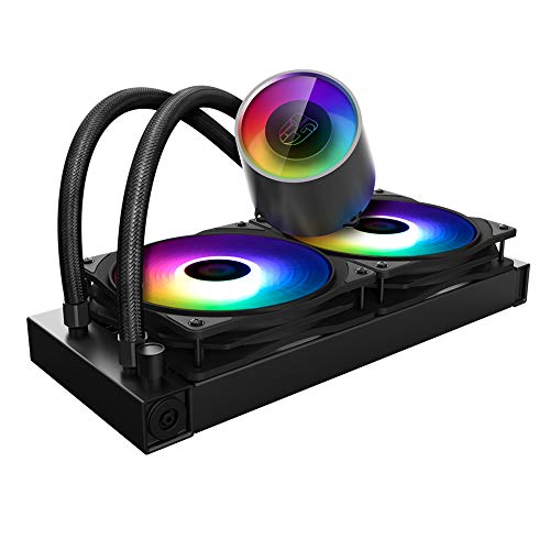 Image of DEEPCOOL Castle 240 EX ARGB Addressable RGB LED CPU Liquid Cooler I AIO Support Intel & DEEPCOOL RF120 FS 120 mm Case Fans /Cooler