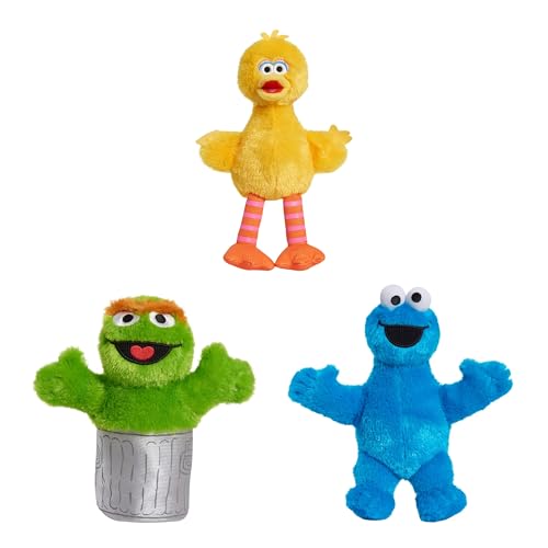 Image of Sesame Street Friends Cookie Monster, Big Bird, and Oscar 8-inch 3-piece Sustainable Plush Stuffed Animals Set, Kids Toys for Ages 18 Month by Just Play