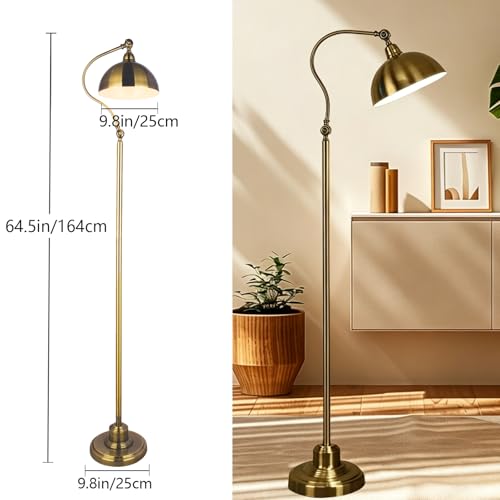 Lampadaire salon dimmable bronze style antique E27 - 3