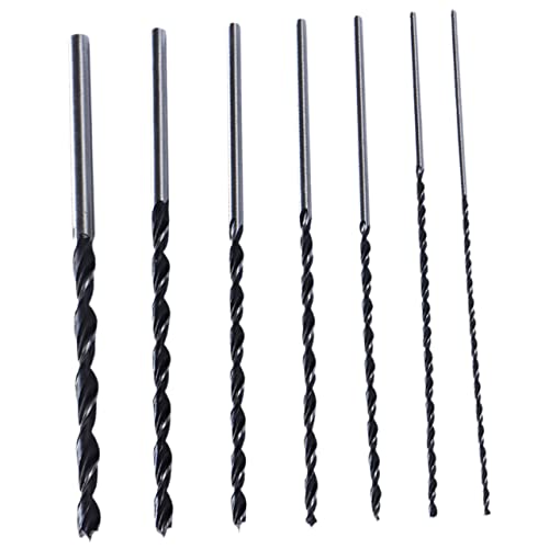 Tofficu High Carbon Steel 300mm Long Drill Bit Set 7pc Wood Drill Bits Kit Compatible Bench Hand