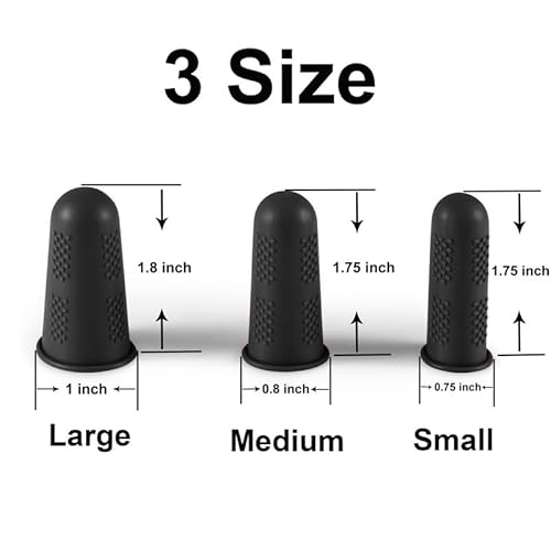 image for AUSWAUR Finger Protectors,12 Pieces, Silicone Finger Protectors, 3 Siz
