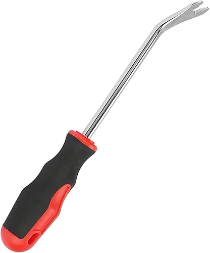 Miniatura 2 de Barra de palanca en ángulo de acero de aleación de cromo vanadio de 10.6 in, herramienta de remache de demolición con mango de goma para reparación