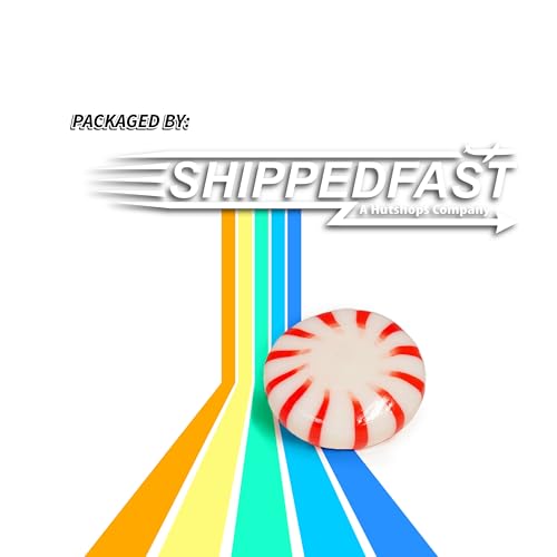 ShippedFast Peppermint Starlights Candy Mints. Real Peppermint Oil Infused Hard Candies, (5 Pound Bag)