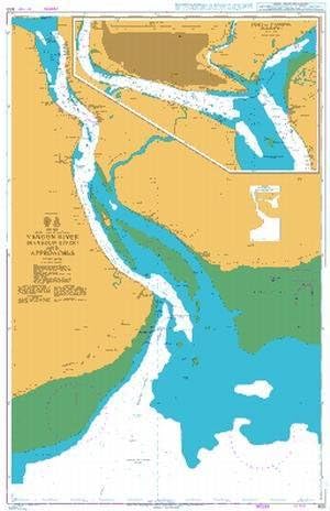 UKHO BA Chart 833: Burma â€“ Gulf of Martaban, Yangon River (Rangoon River) and Approaches