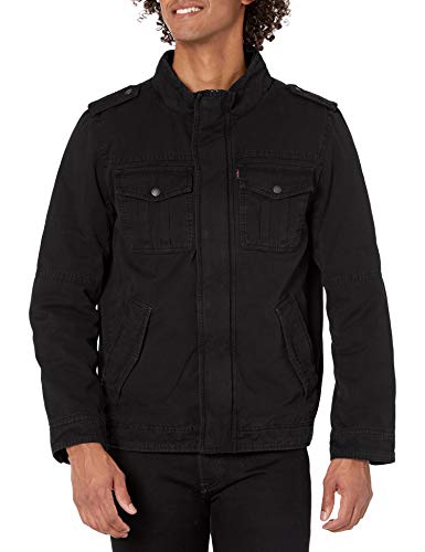 Image of Levi's Men's Washed Cotton Hooded Military Jacket (Regular & Big & Tall Sizes)