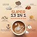 HealSpot Mushroom Coffee 60,000mg - 13 Adaptogenic Mushrooms mix MCT Oil & Vitamins, Instant Coffee with Reishi, Lion’s Mane, Cordyceps & More for Energy, Focus, Digestion, Immune Support, 6.35 Ounce