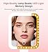 Fshyos Travel Makeup Mirror with Lights 10X/1X Double-Sided Magnifying LED Beauty Mirror Rechargeable Portable Vanity Mirror with 3 Color Lighting Smart Touch Dimming Desktop Handheld Hanging Pink