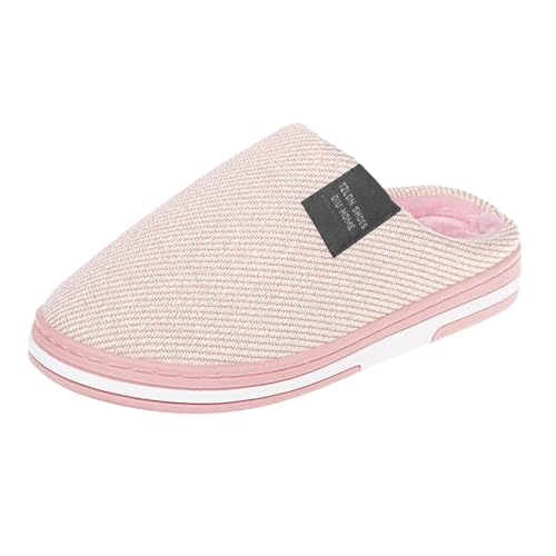 Pantoufles hiver en coton peluche pour femme du 37 au 42 avec semelle épaisse