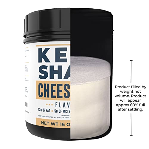 Image of 16oz Cheesecake Keto Meal Replacement Shake - Low Carb Keto Protein Powder Mix, High Fat Protein Shake with MCTs from Coconut Oil Powder, Collagen Peptides and Real USA Cream Cheese - 2 Net Carbs
