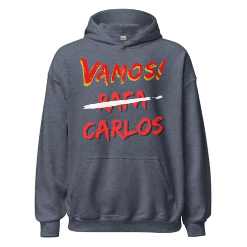 Sweat à capuche Tennis Vamos Carlos bleu marine foncé en taille S