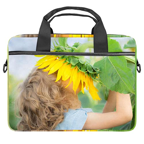 Sacoche ordinateur 14.5 pouces mince 3cm motif tournesol multicolore antichoc amovible