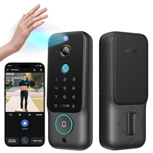 Lockin-Veno-Plus-Palm-Vein-Video-Smart-Lock-with-2K-180-Camera-Fingerprint-Recognition-Keyless-Entry-Built-in-Wi-Fi-8GB-Storage-Suitable-for-Front-Door-No-Monthly-Fee-Plus Lockin Veno Plus Palm Vein Video Smart Lock with 2K 180° Camera, Fingerprint Recognition, Keyless Entry, Built-in Wi-Fi, 8GB Storage, Suitable for Front Door, No Monthly Fee (Plus) - Image 1