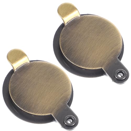 Ciieeo Cubierta de Mirilla para Puerta Interior 16 Mm de Cobre Antiguo, Protección de Privacidad para Mirilla de Apartamento, Accesorio para Herrajes de Puertas, Pack 2 Unidades