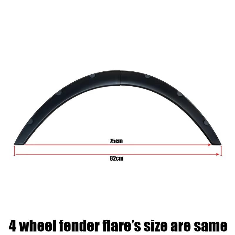 Guardabarros de coche para evitar salpicaduras con extensiones de paso de rueda de 73cm 4
