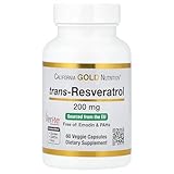 Resveratrol, 98% Pure Trans-Resveratrol, Free of Emodin & PAHs, Italian Sourced, 200 mg, 60 Veggie Capsules
