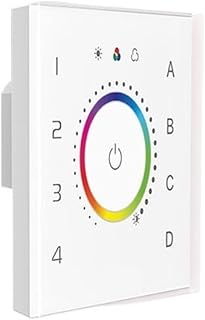 DALI touch screen type 86 wall DIM CT RGB RGBW switch controller bus power supply; DALI dual group LED light key switch(EDT3)