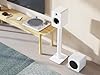 Kanto ST34 Universal Speaker Floor Stand for Bookshelf Speakers Up To 30lbs, Improved Sound, Hidden Cable Management, White MDF Base, Pair #4