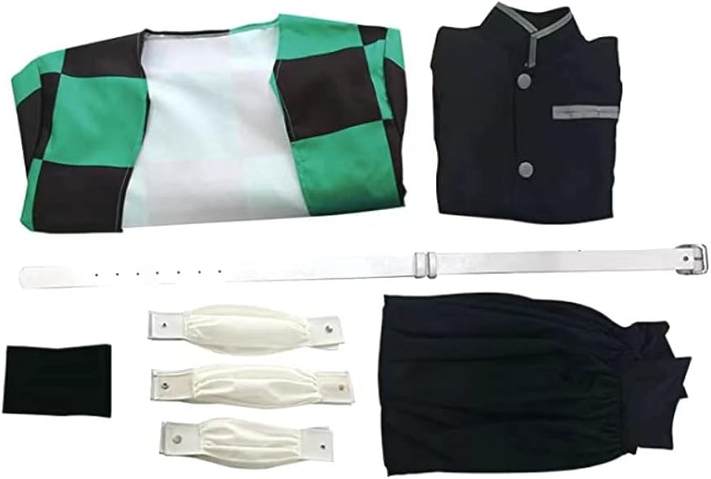 Miniatura 3 de YBLmysh Tanjirou Kamado - Disfraz para cosplay de Zenitsu Demon Tanjiro, traje de Giyuu, conjunto de disfraz para Halloween
