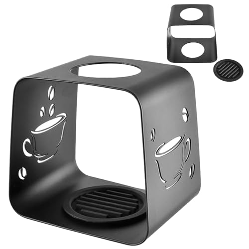 Rejilla para café vertido - Soporte para goteros de café - Soporte portátil de acero para goteros de espresso | Accesorios para cafeteras portátiles con orificio y