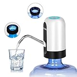 Distributeur d'eau en Bouteille, USB chargeant la Pompe à Eau Potable Distributeur d'eau électrique Portable Commutateur de Bouteille d'eau pour Bouteille Universelle de 5 gallons (Blanc)