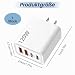 Reiseadapter für die USA, kompatibel mit den USA, Kanada, China und Japan, 120-W-Schnellladestecker mit 2 USB-C- und 2 USB-A-Anschlüssen, Mehrfach-Ladestecker mit Mehreren USB-Anschlüssen