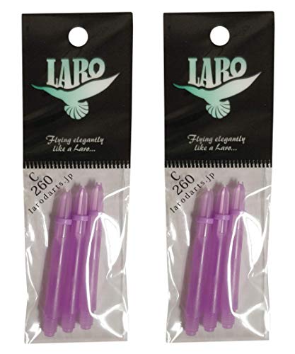 Image of Lstyle Dart Shafts: Plastic Nylon Shaft - for Soft Tip and Steel Tip Darts - (6 Shafts Total) - Milky Purple 260 (in-Between)