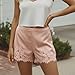 Lace Trim Silk Satin Mini Micro Shorts Women Lacy Low Rise Boxer Slip Pajama Shorts Y2k Going Out Lounge Pj Bottoms