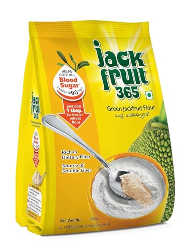 Green Jackfruit Flour - Rich in Dietry Fiber Helps Control Blood Sugar | Non-GMO | Zero Additives & Preservatives, 14.10 Ounce, 400g (Pack of 1)