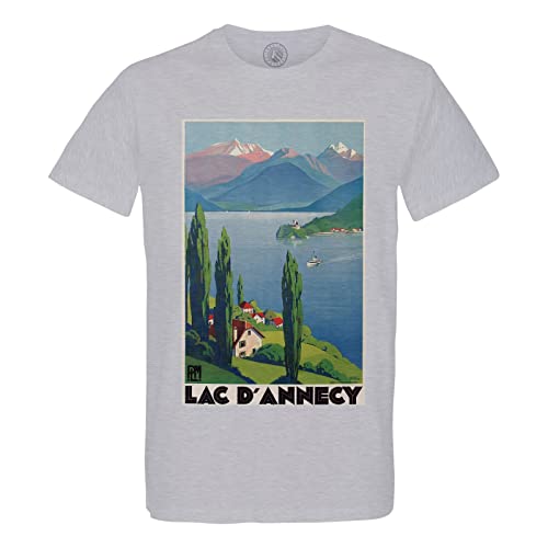 T-shirt coton bio Annecy au style vintage unique pour vos sorties estivales et voyages