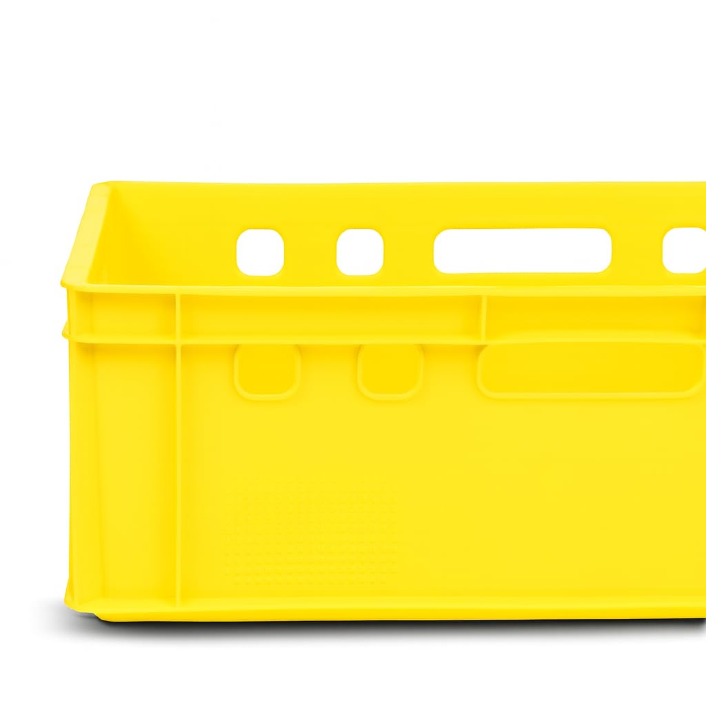 gardivo Eurobox - Caja para carniceros (5 unidades, 60 x 40 x 20 cm, apilable), color amarillo