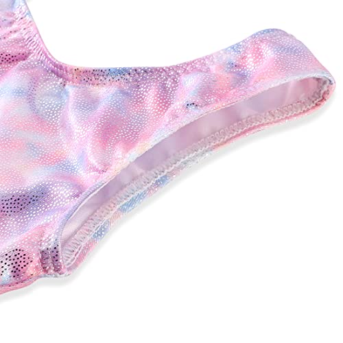HOZIY Gymnastics Leotards for Girls Toddlers Kids Sleeveless Tumbling Outfits for Dance Print