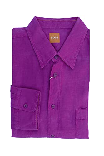 Chemise en lin BOSS CalifoE rose idéale pour vos soirées d'été en terrasse