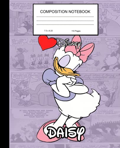 Daisy Duck Composition Notebook: Daisy Duck Notebook 110 pages | 7.5 x 9.25 | Collage Lined Pages | Journal | Diary | For Students, Teens, and Kids | For School, College, University, and Home, Gift