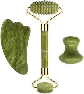 Juego de rodillos de jade facial para cara, g...