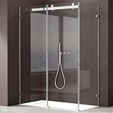 doporro Box Doccia Rettangolare 90x130x195 cm con Porta Scorrevole